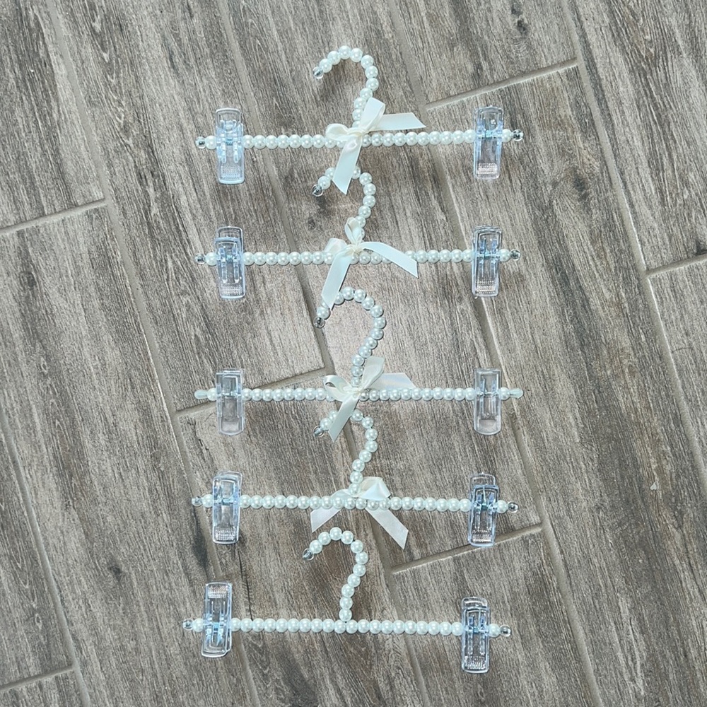5 Homegoods Kids Pearl Pant Short Hangers 11.5 inches